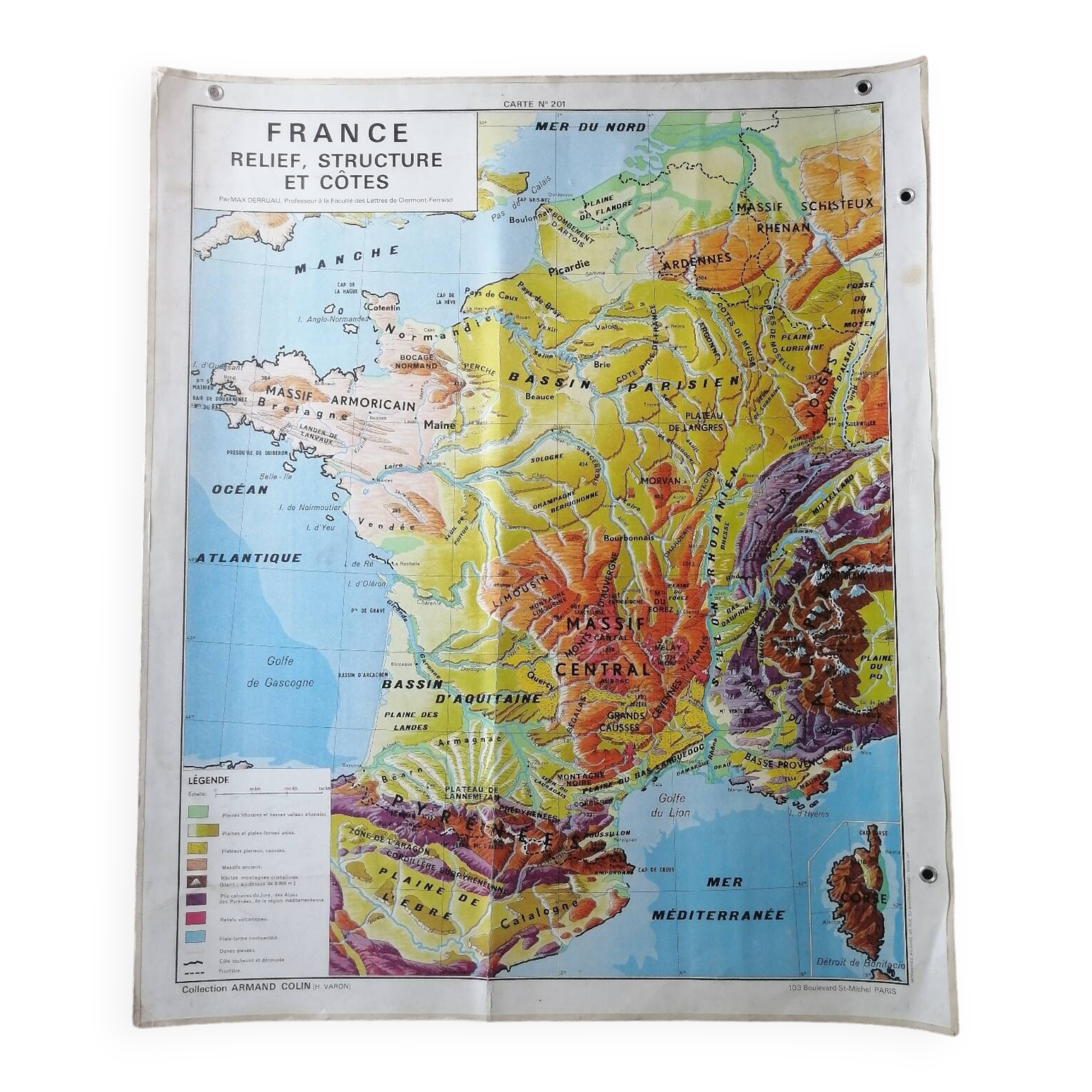 Old school map france ed. hatier armand colin