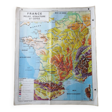 Old school map france ed. hatier armand colin