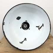 Set of 4 Industrial Bauhaus Black Enamel Pendant Lamps, 1960s