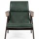 Vintage armchairs with green leather upholstery, 1960s