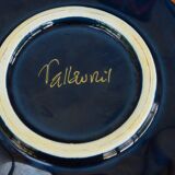 Service à café bleu et rose Vallauris
