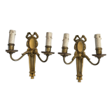 Paire d’appliques en bronze doré circa 1910