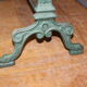 Bistro table in marble and cast iron around 1900