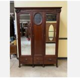 Antique wardrobe, linen cupboard - Art Nouveau