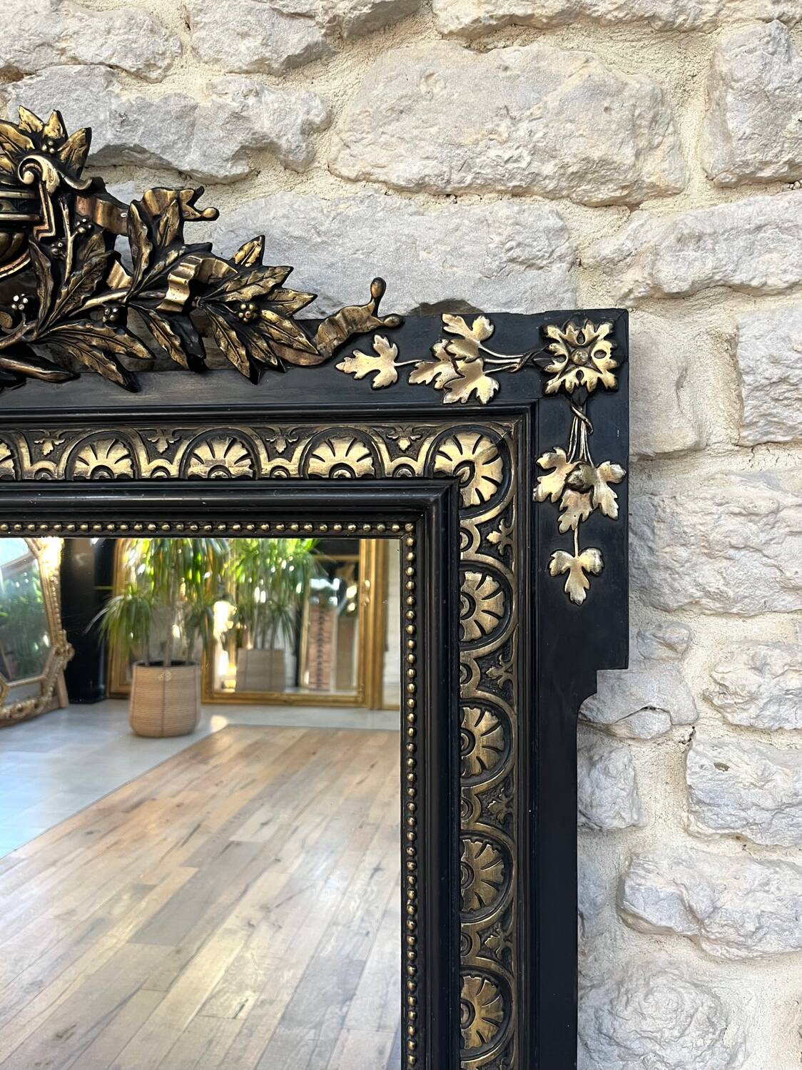 Antique Napoleon III mirror 124.5cm/83.5cm
