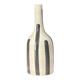Vase bouteille gris rayé