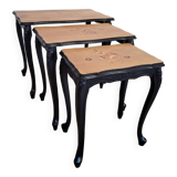 Marquetry nesting tables