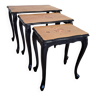 Marquetry nesting tables