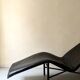 Scandinavian design chaise longue in black leather by Tord Björklund, Sweden 1970.