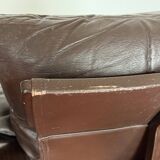 Canapé Panda d'Ake Fribyten pour Nelo Sweden (Roche Bobois) en bois et cuir.