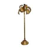Golden metal palm lamp, 70s