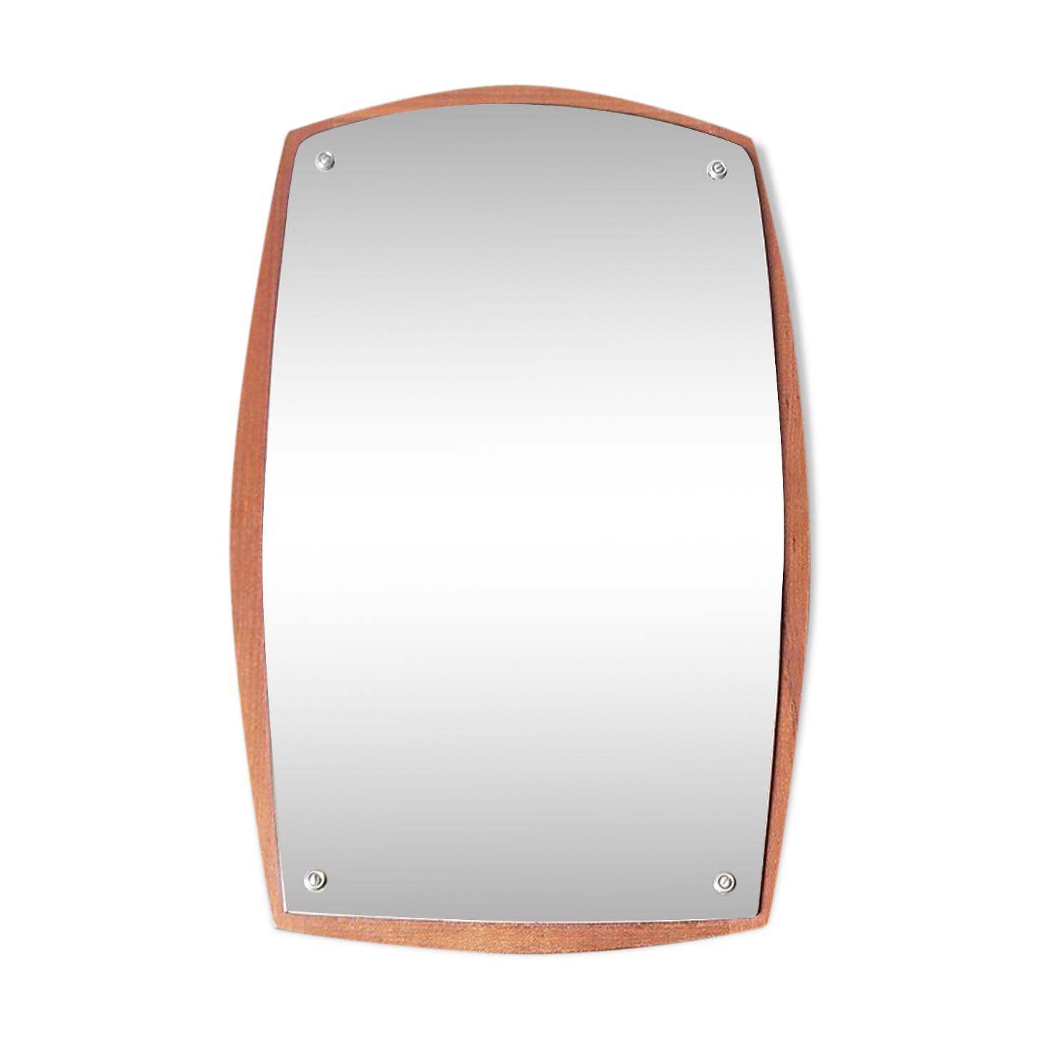 Vintage danish teak wooden mirror 1960