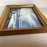 Marine painting oil on panel