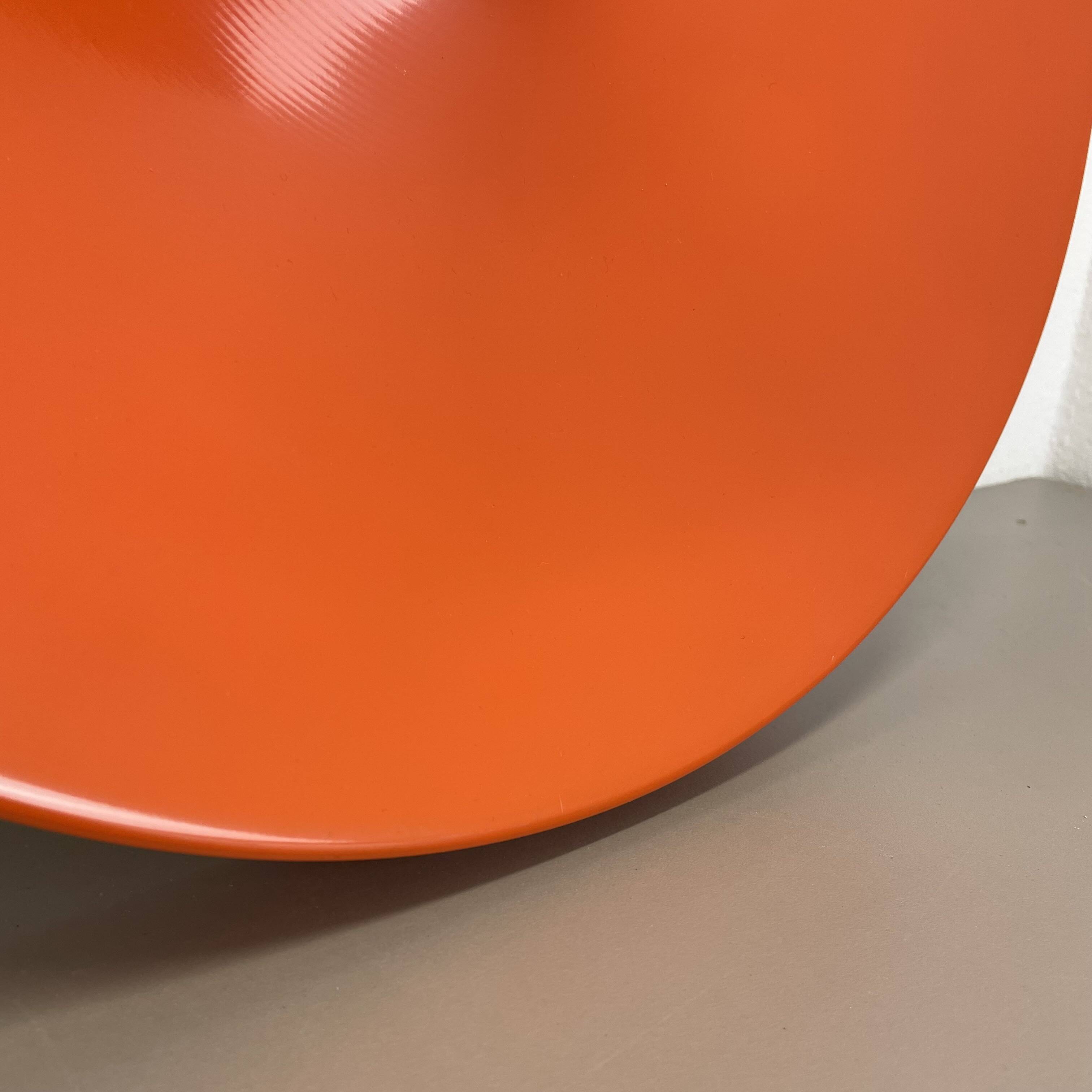 Rare Orange 50cm Charlotte Perriand Disc Wall Light by Staff, Germany 1970