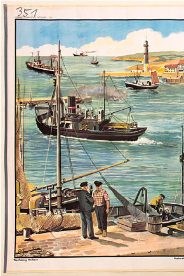 Fishing, educational grid, 1965