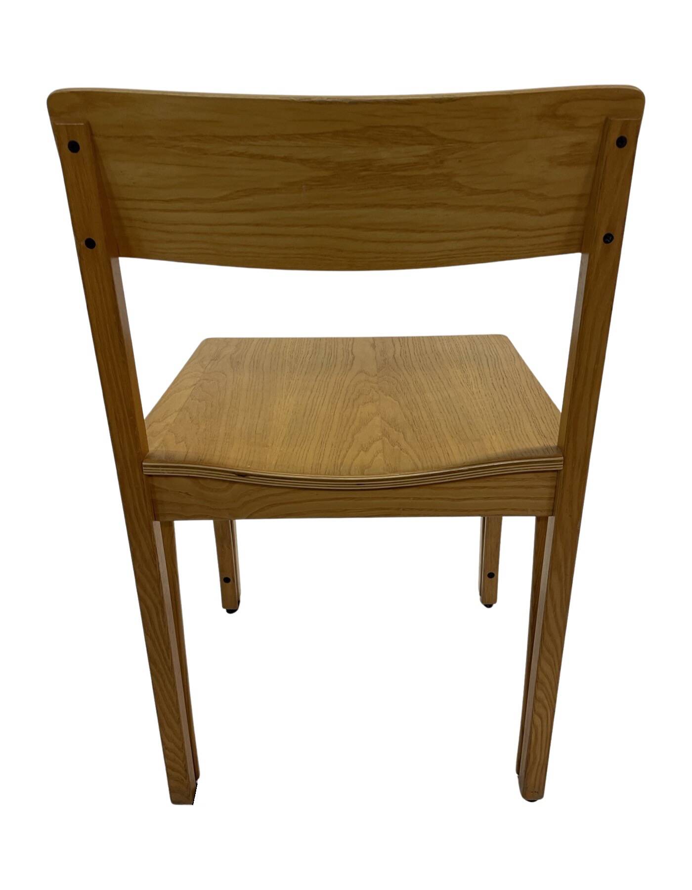 Vintage wooden chair 1980s minimalist design unique