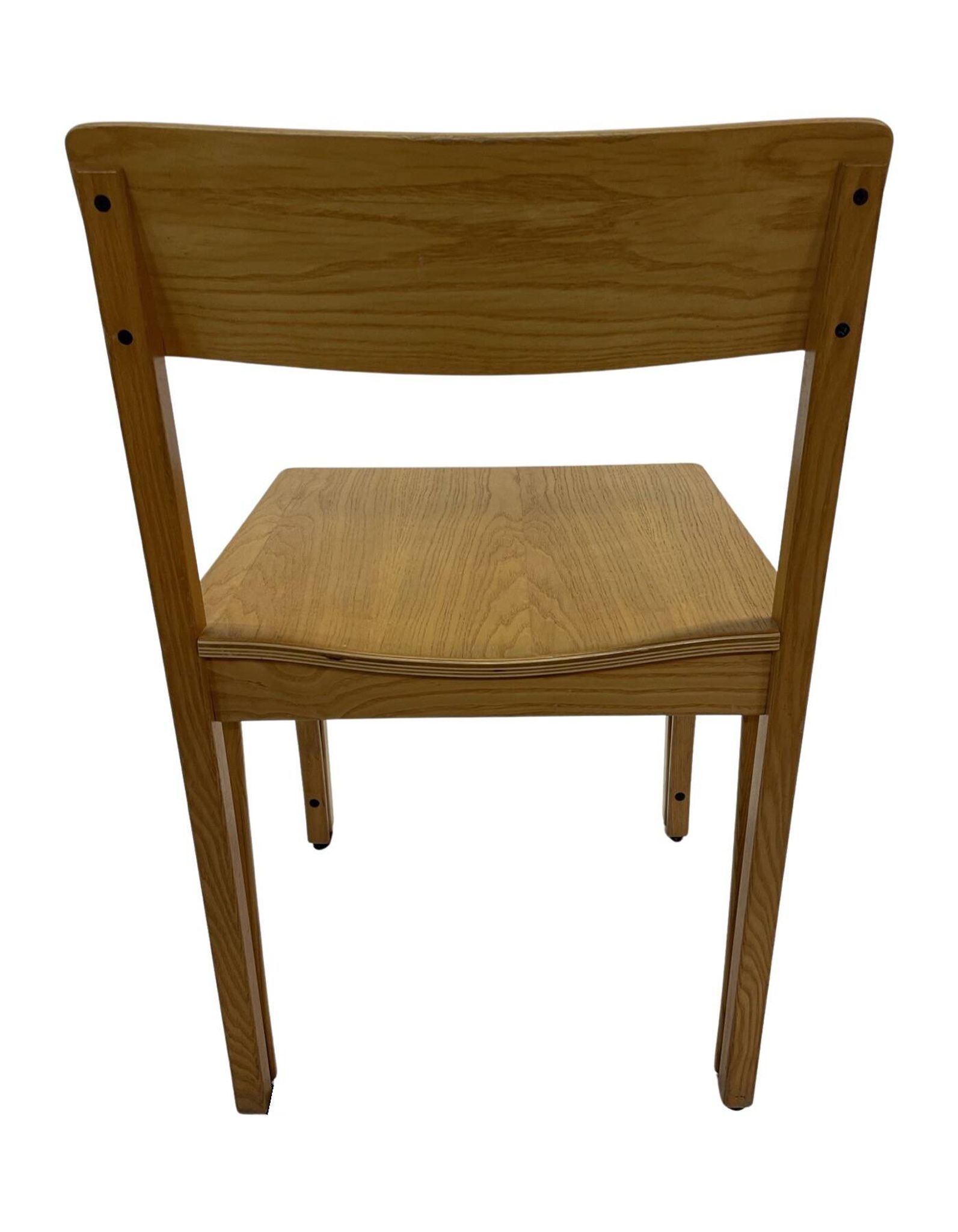 Vintage wooden chair 1980s minimalist design unique