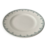 Plat piédouche en porcelaine estampillé Ets Céramique de St Amand les Eaux (Années 30)