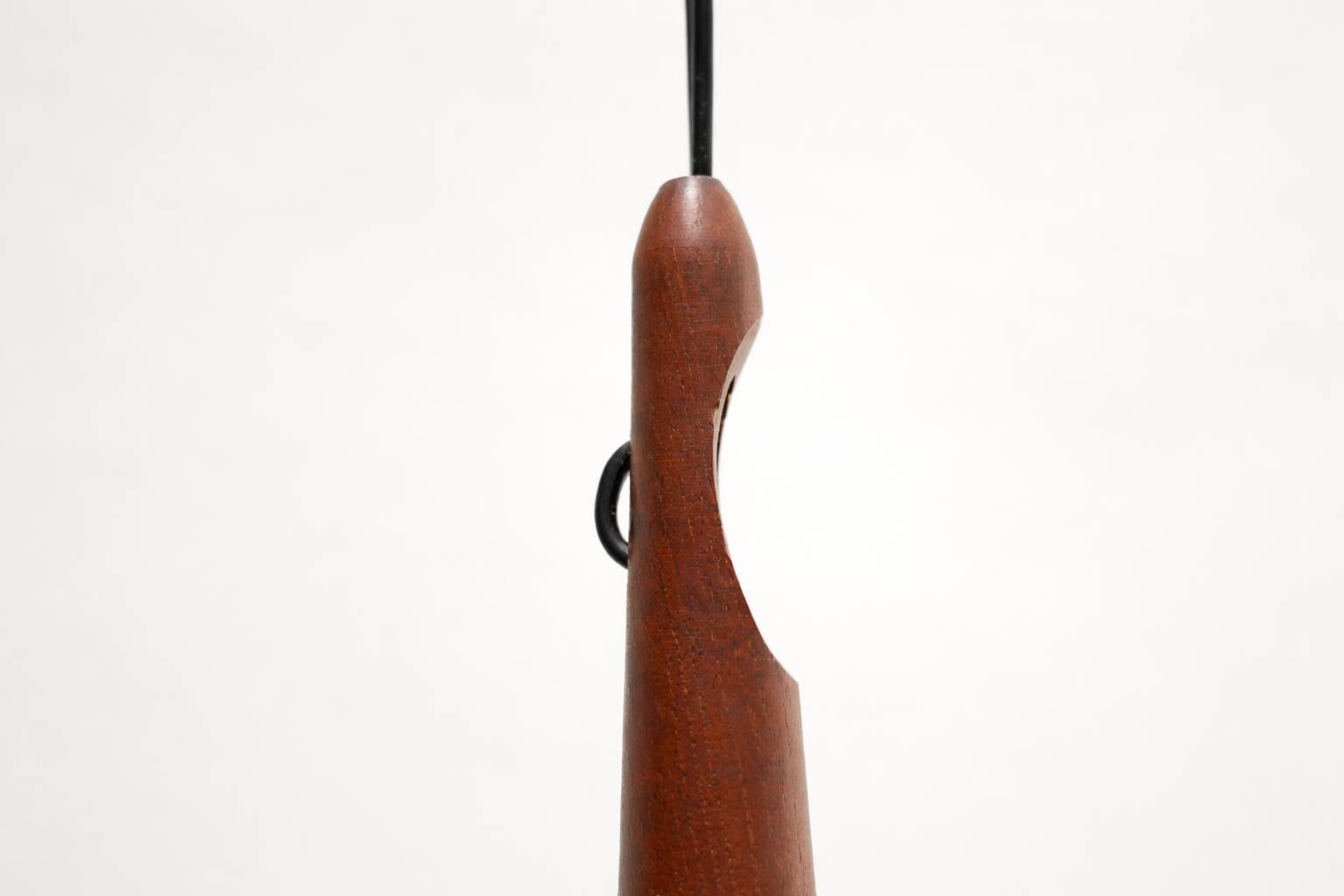 Scandinavian opaline and teak suspension by Uno and Östen Kristiansson for the