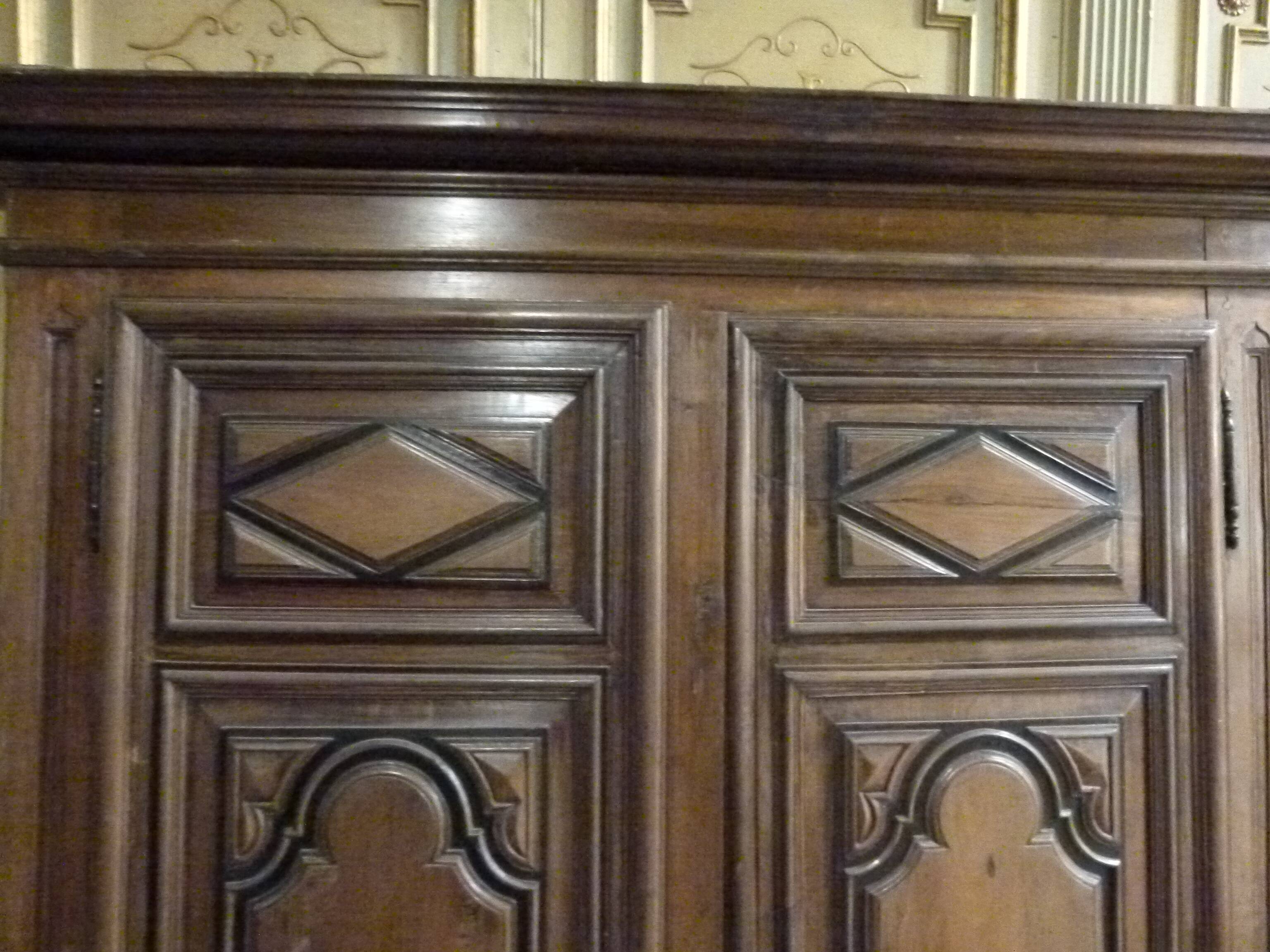 19th century walnut cabinet door