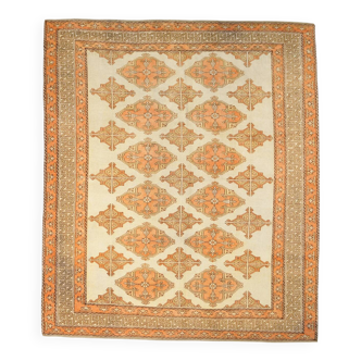 Vintage Peach & Salmon Classic Persian Rug, 240x278Cm