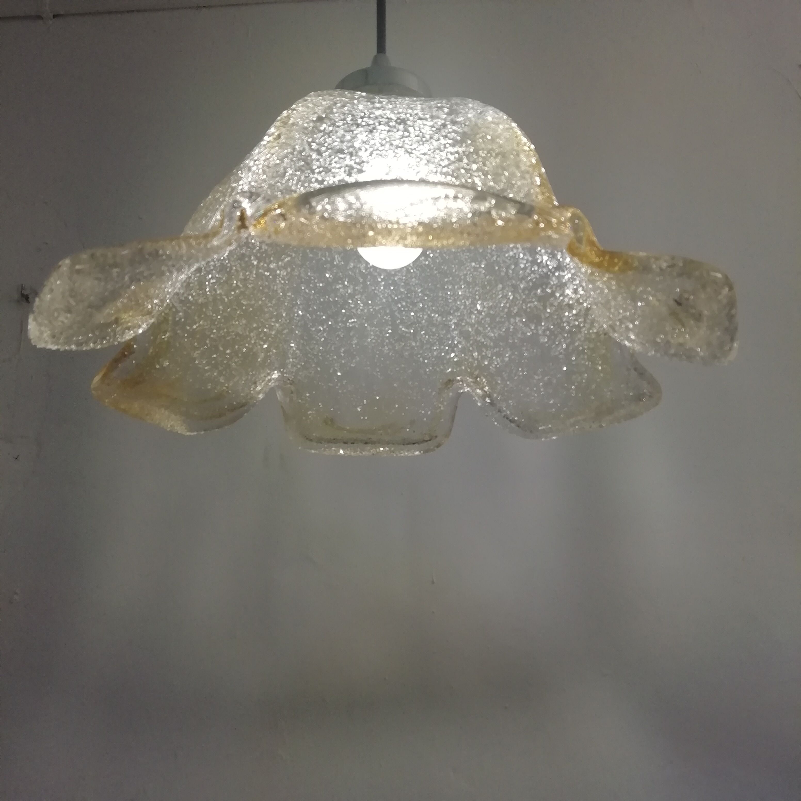 Danish ceiling lamp of the Omi house with Murano glass tulip
