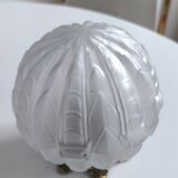 Art Deco ceiling light in frosted glass and bronze 1920