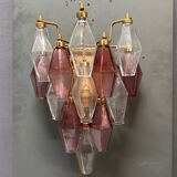Murano Glass Poliedri Sconces, Italy, 1980s - Set of 2