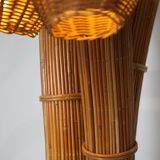 Large "coconut/palm" lamp in rattan