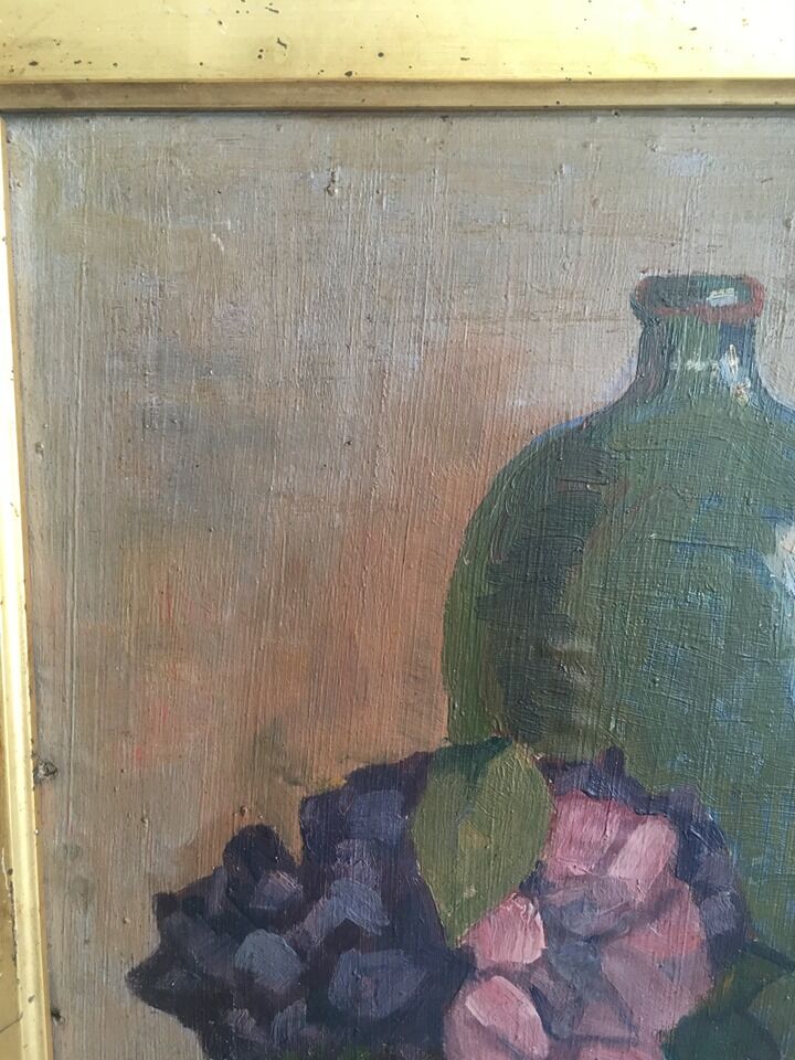 Signed still life oil painting