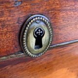 Louis XVI period secretary, in mahogany and Sainte Anne marble, 18th century