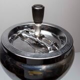 Ashtray on foot art deco chrome