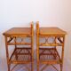Pair of bamboo bedside tables