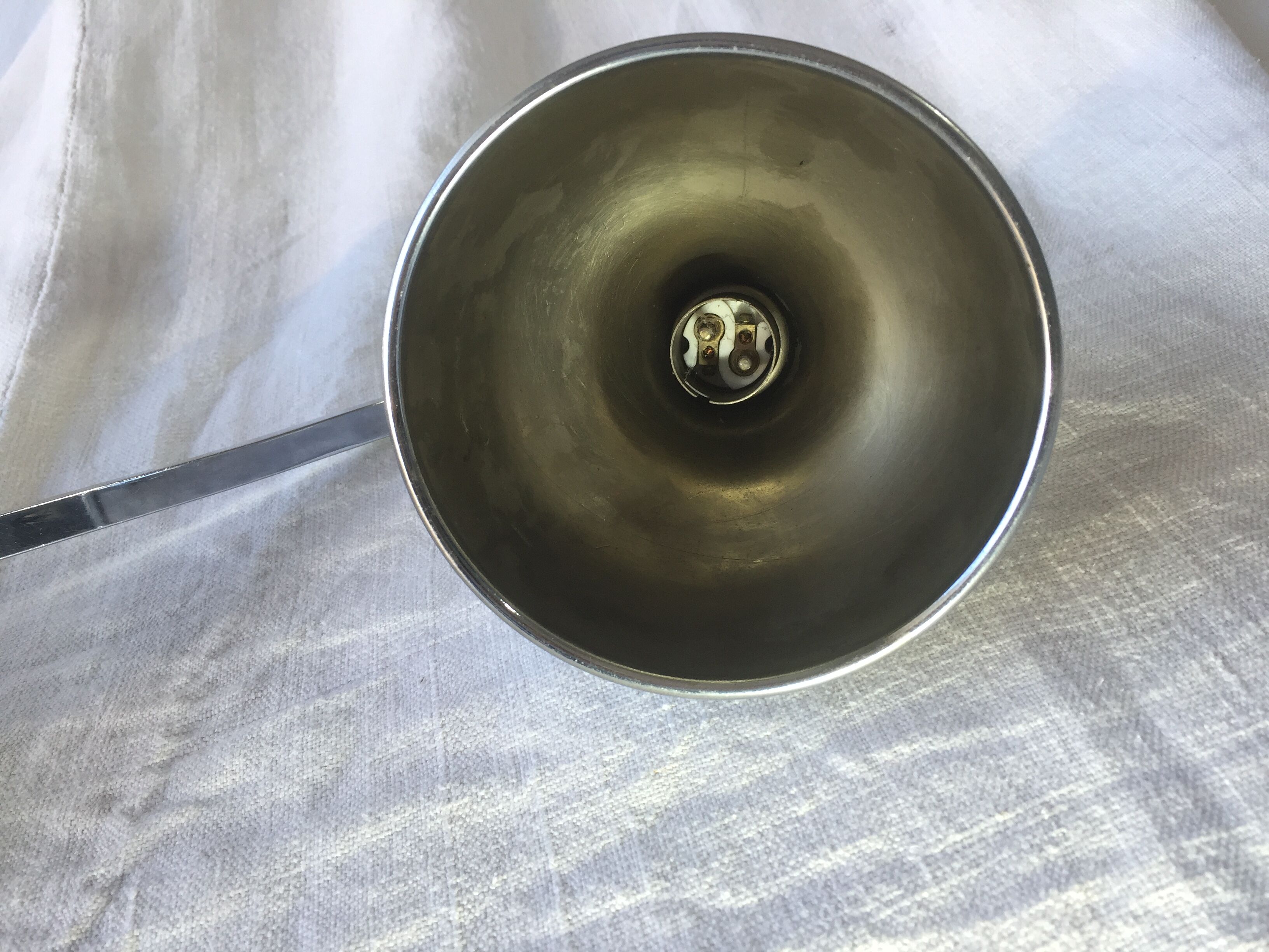 Authentic 1930 chrome brass swivel art deco desk lamp