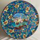 Beautiful large old Longwy dish from the Colonial era.