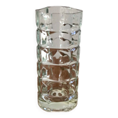Large faceted triangular vase art deco style 1950