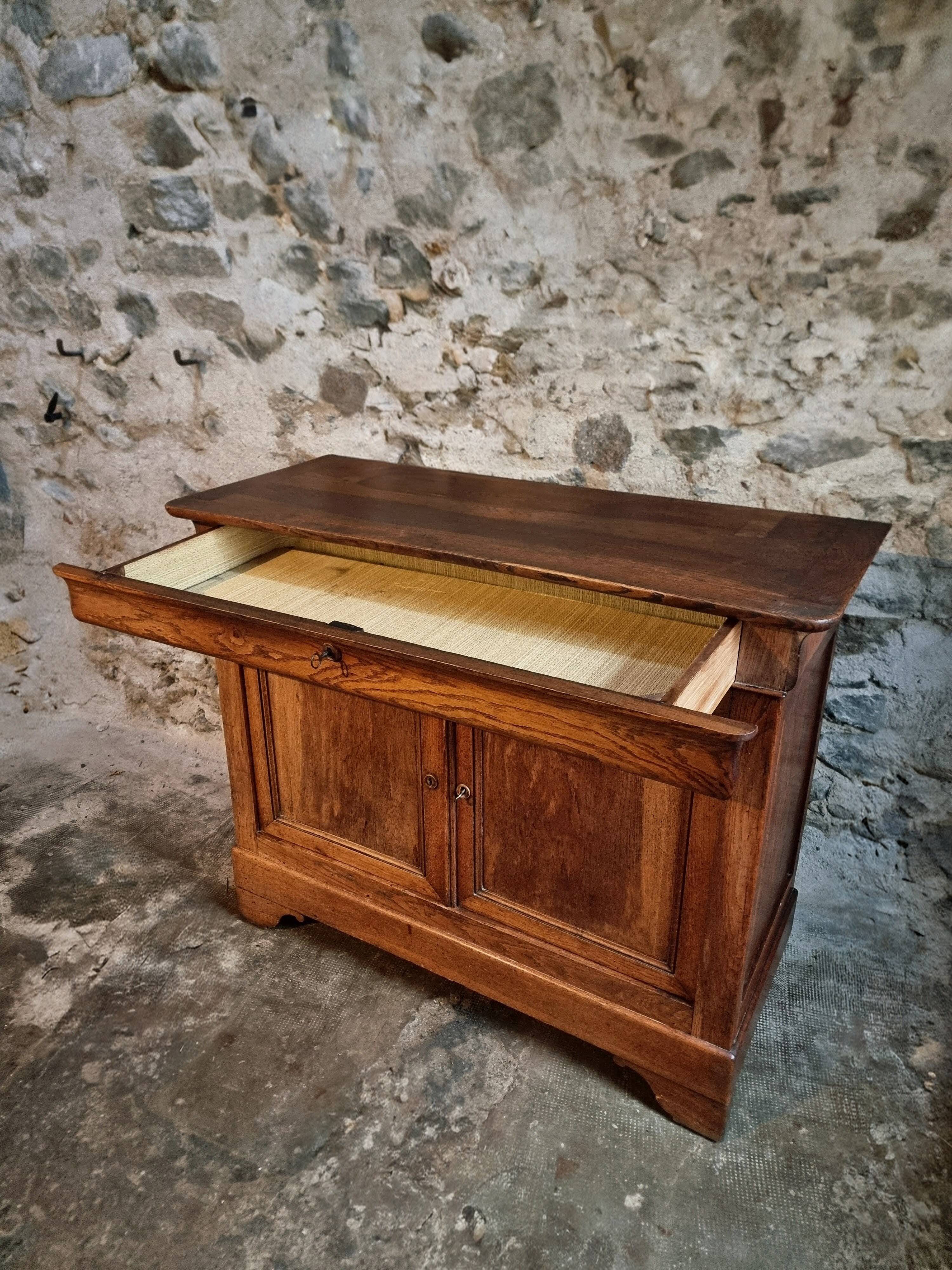 Antique French oak sideboard – 19th century