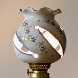 Large handcrafted earthenware lamp from Moustiers