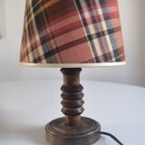 Turned wood table lamp, 1960