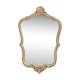 Vintage shell mirror in golden resin - 52 x 33 cm
