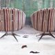 Paire de chaises Lehigh Leopold pour Ward Bennett 1970s