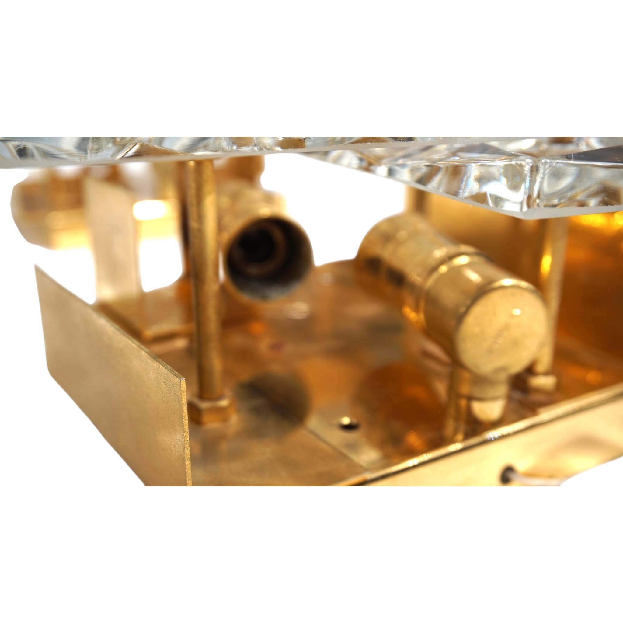 Set of 2 Kinkeldey Hollywood Regency crystal wall lamps, 1970