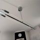 Streamline modern ceiling lamp in chrome with neon tubes, Germany, 1935