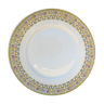 6 assiettes en porcelaine de limoges motif frise florale anciennes