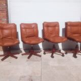 Scandinavian leather office chair Wesnofa