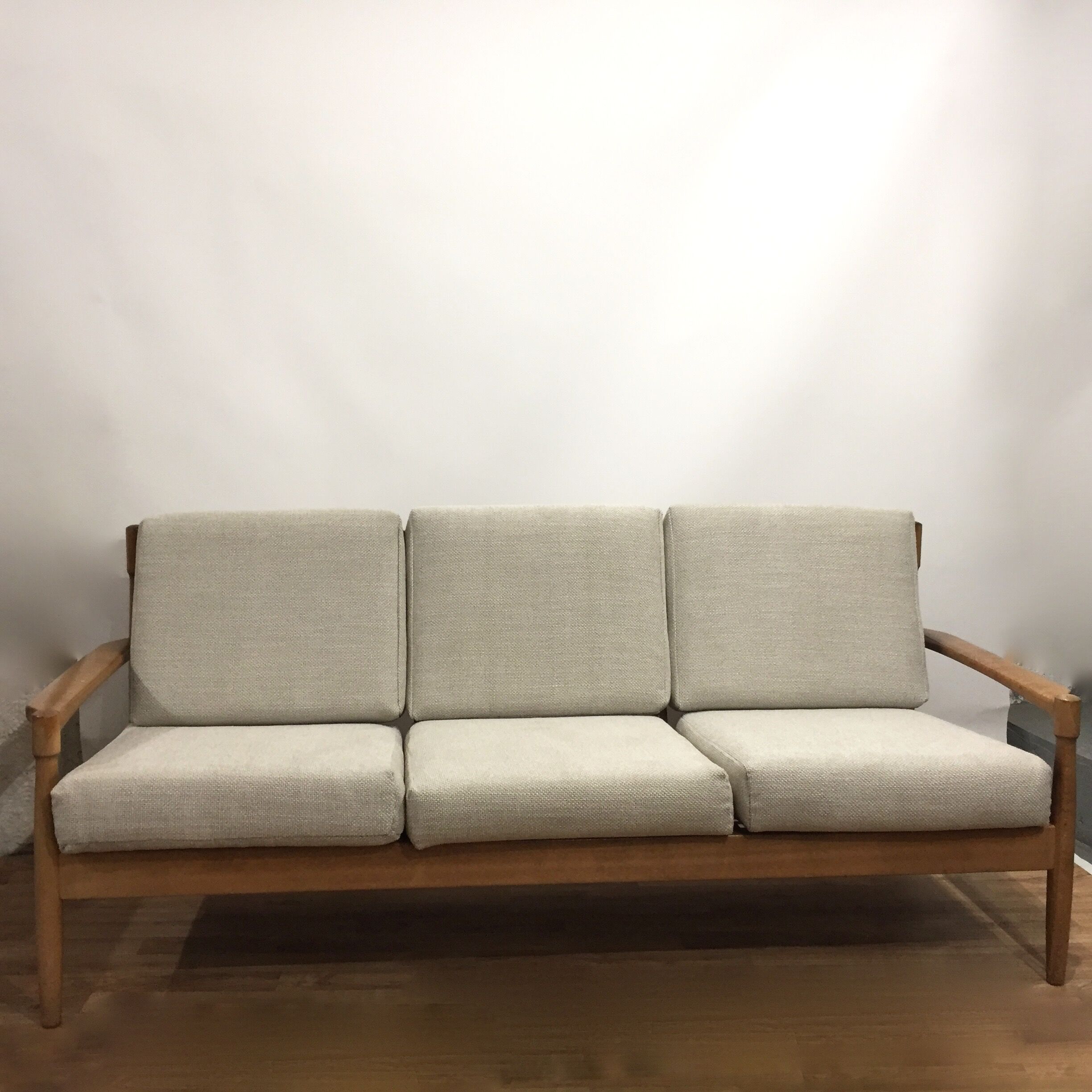 Reupholstered scandinavian sofa