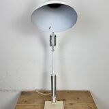 Vintage White Italian Architect Table Lamp, 1970s