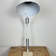 Vintage White Italian Architect Table Lamp, 1970s