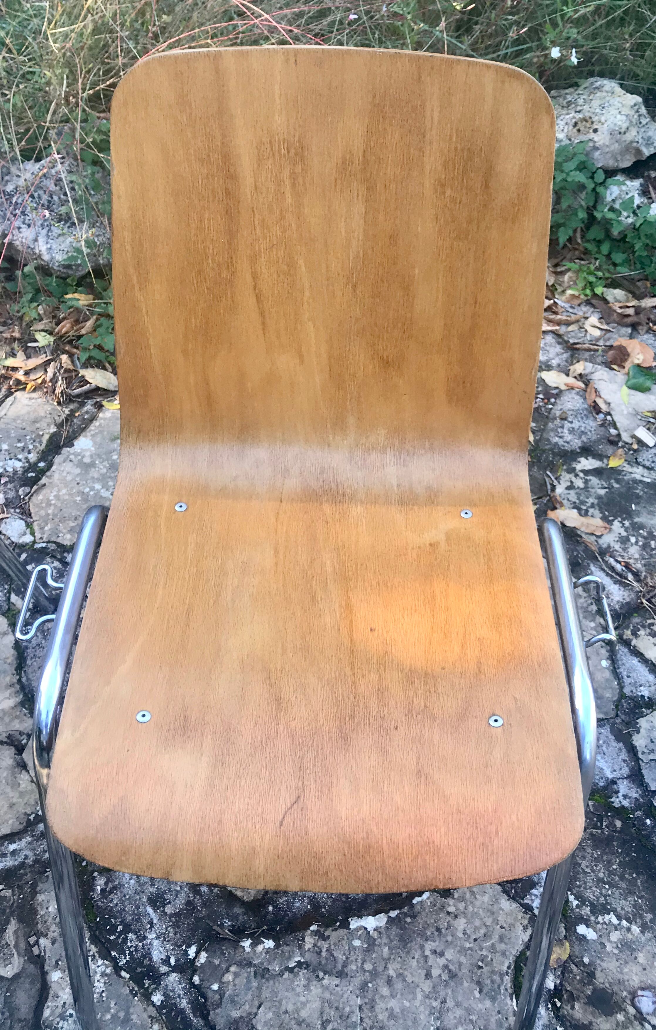 Suite de six chaises circa 1960