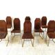 Chaises à repas vintage en laiton par Belgo chrome, 1970